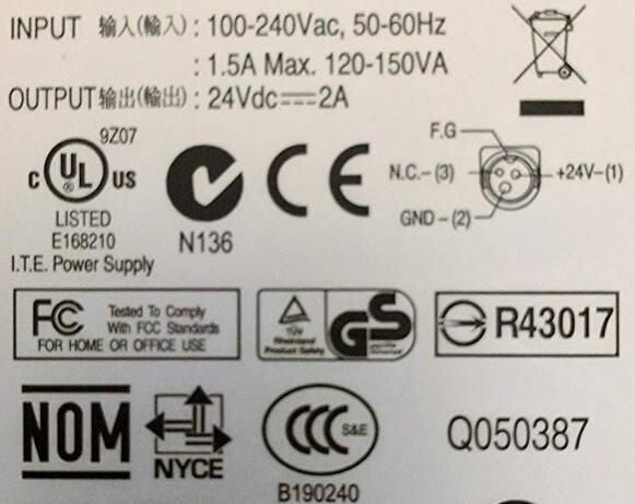 CoreParts MBXPOS-AC0001 power adapter/inverter Indoor 50 W Black