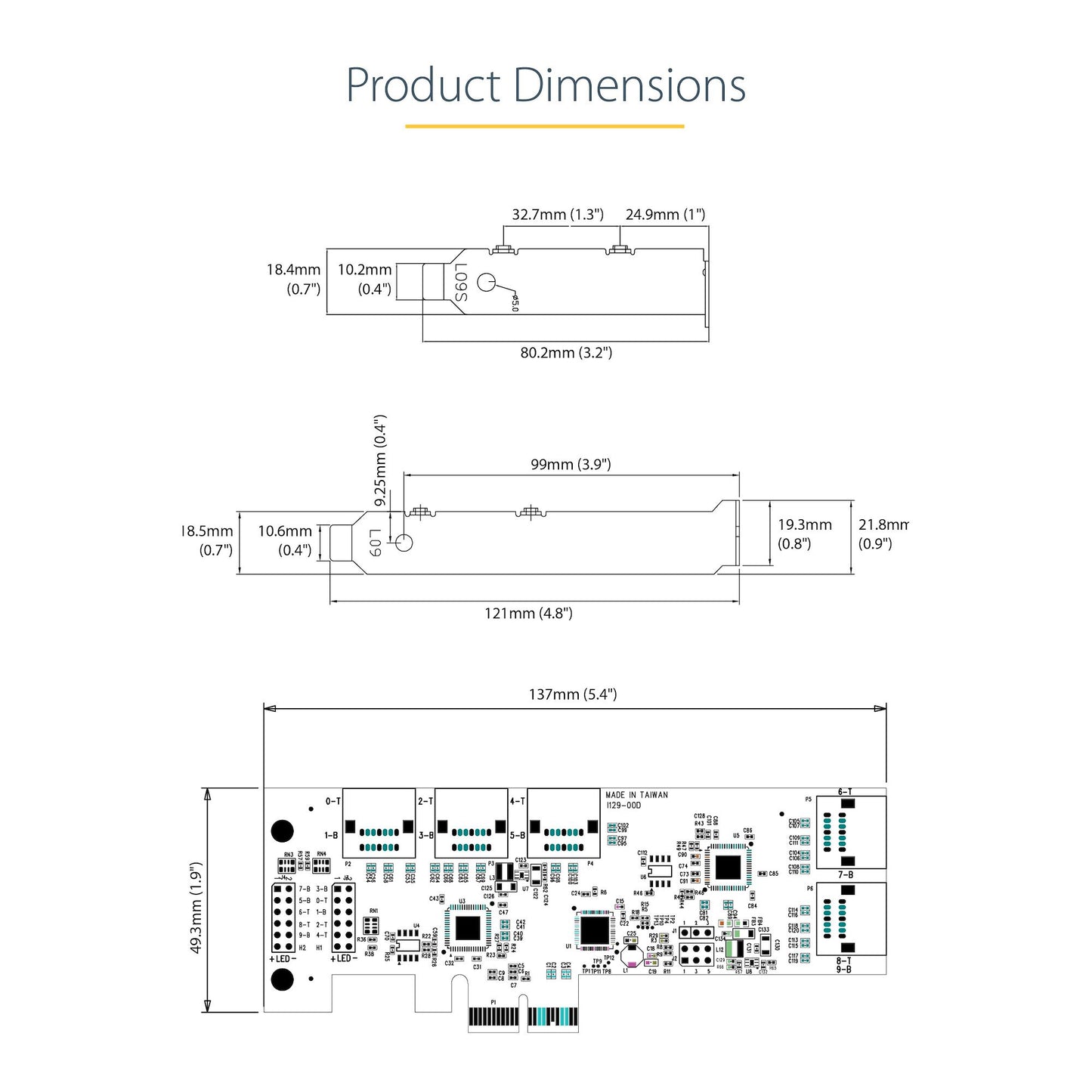 StarTech.com SATA PCIe Card - 10 Port PCIe SATA Expansion Card - 6Gbps - Low/Full Profile - Stacked SATA Connectors - ASM1062 Non-Raid - PCI Express to SATA Converter/Adapter - TAA