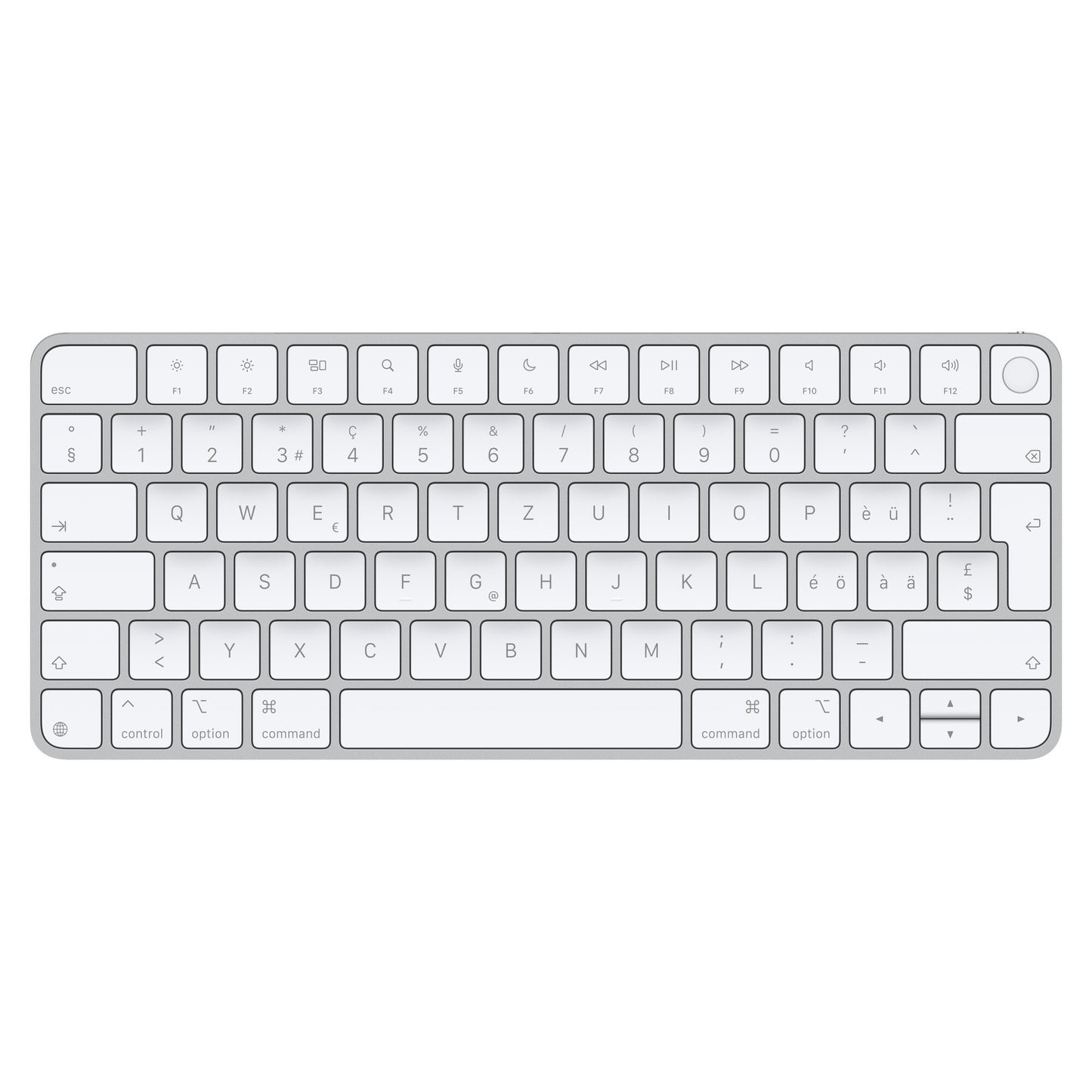 Apple Magic Keyboard with Touch ID for Mac models with silicon (USB–C) - Swiss