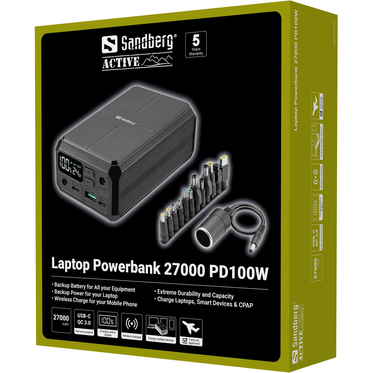 Sandberg Laptop Powerbank 27000 PD100W