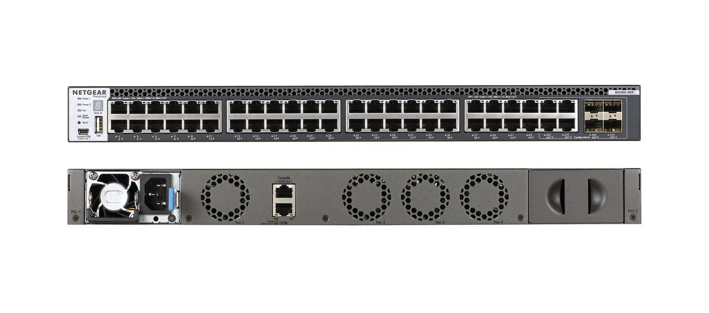 NETGEAR XSM4348CS Managed 10G Ethernet (100/1000/10000) 1U Grey