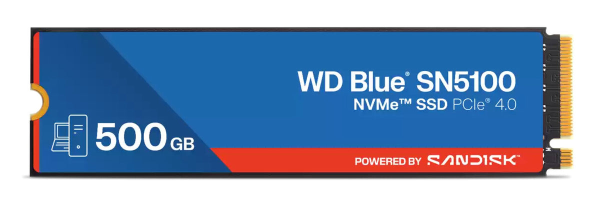 Western Digital 500GB WD Blue SN5100 NVMe SSD, M.2, PCI Express 4.0, QLC 3D NAND