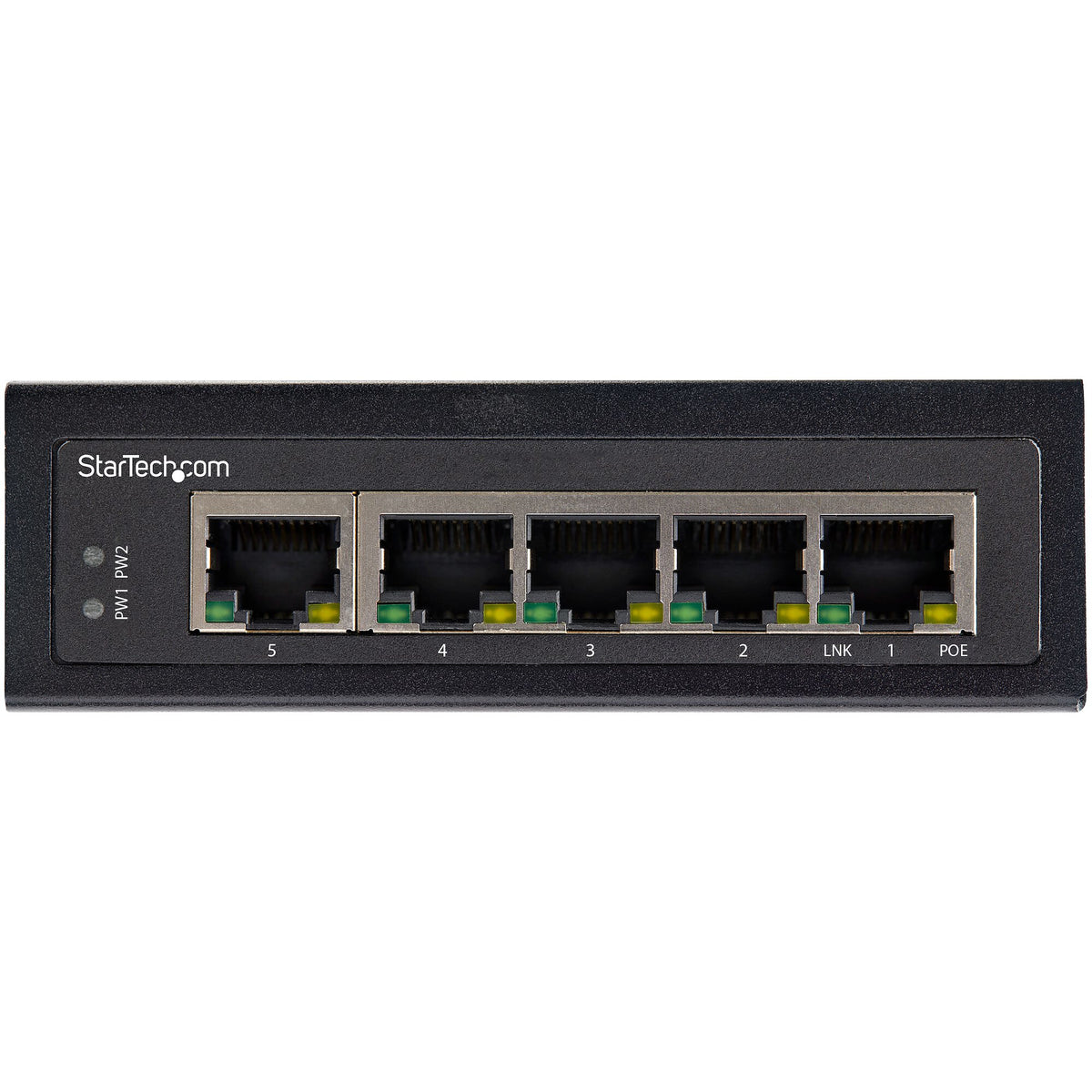 StarTech.com Industrial 5 Port Gigabit PoE Switch - 30W - Power Over Ethernet Switch - Hardened GbE PoE+ Unmanaged Switch - Rugged High Power Gigabit Network Switch IP-30/-40 C to 75 C - TAA