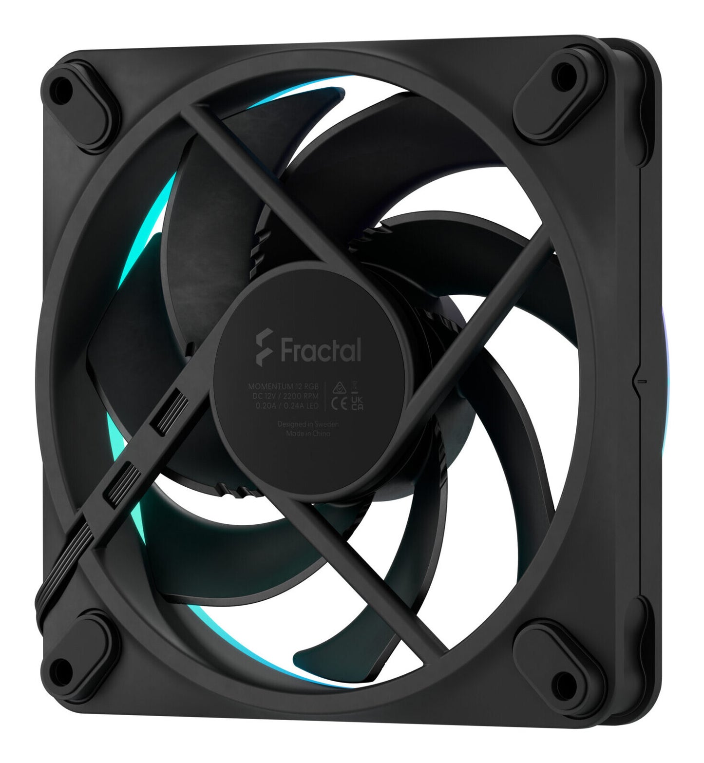Fractal Design Momentum 12 RGB Computer case Fan 12 cm Black 3 pc(s)