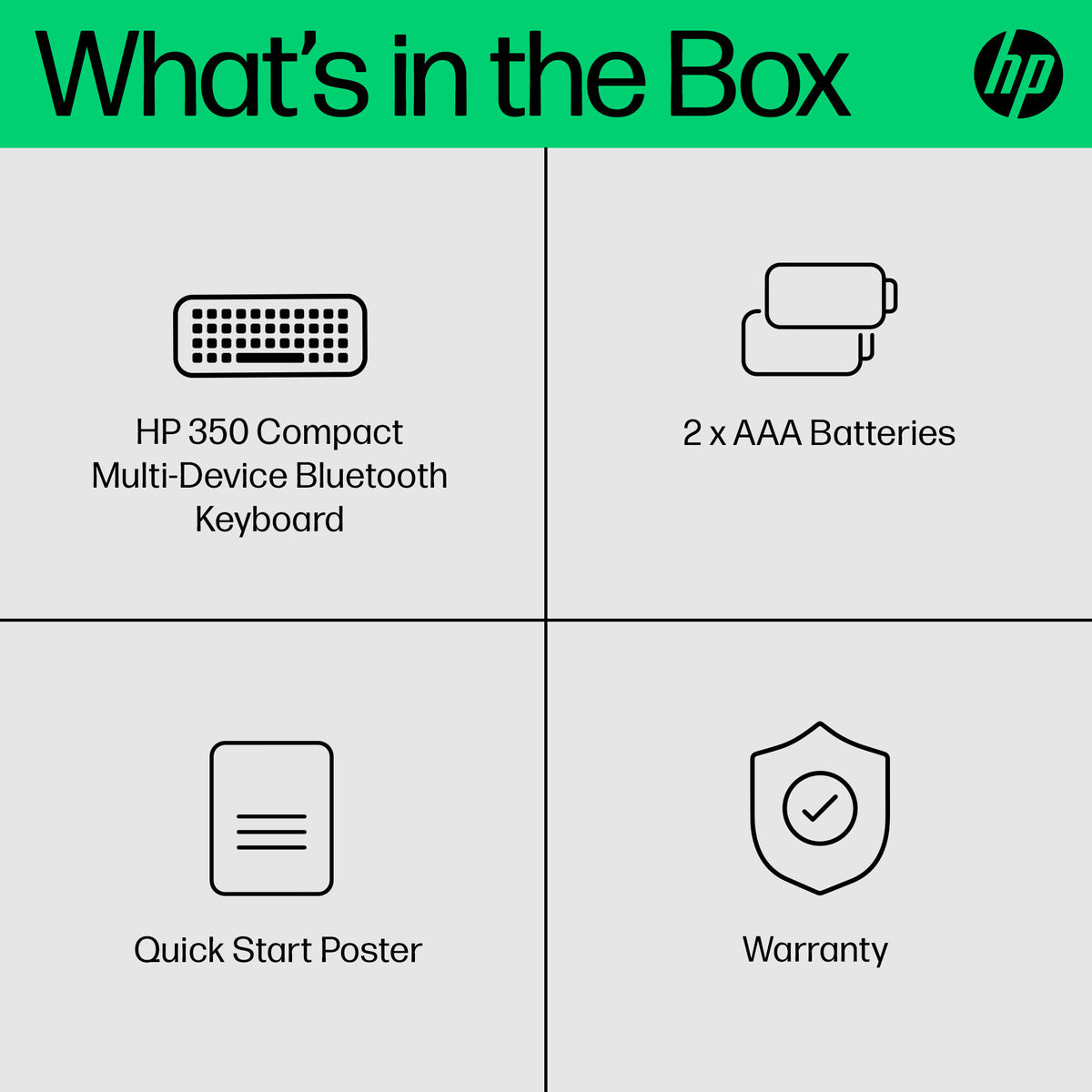 HP 350 Compact Multi-Device Bluetooth Keyboard