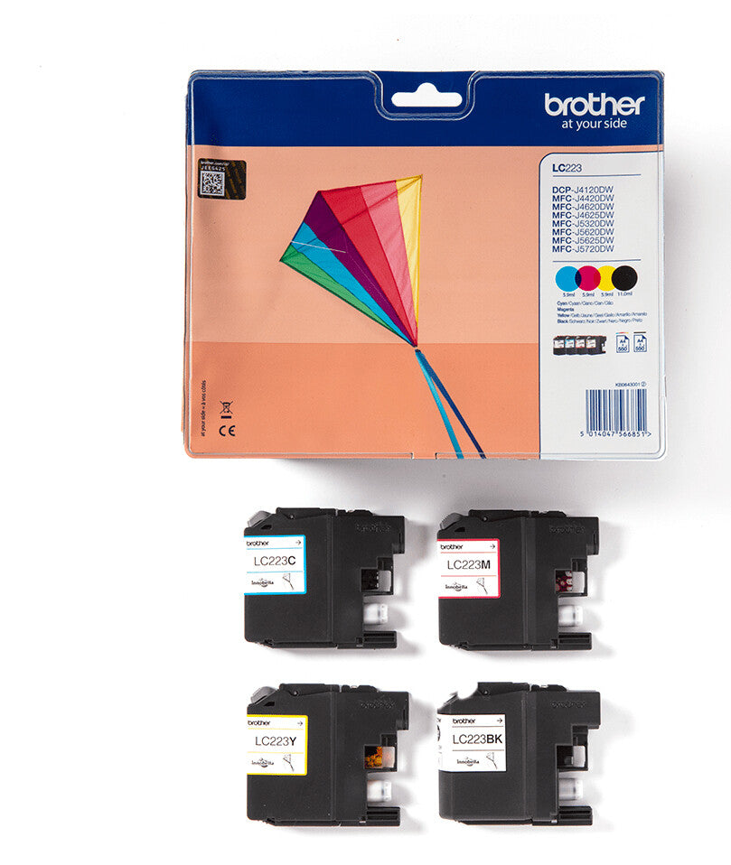 Brother LC223VALBPDR ink cartridge 4 pc(s) Original Black, Cyan, Magenta, Yellow