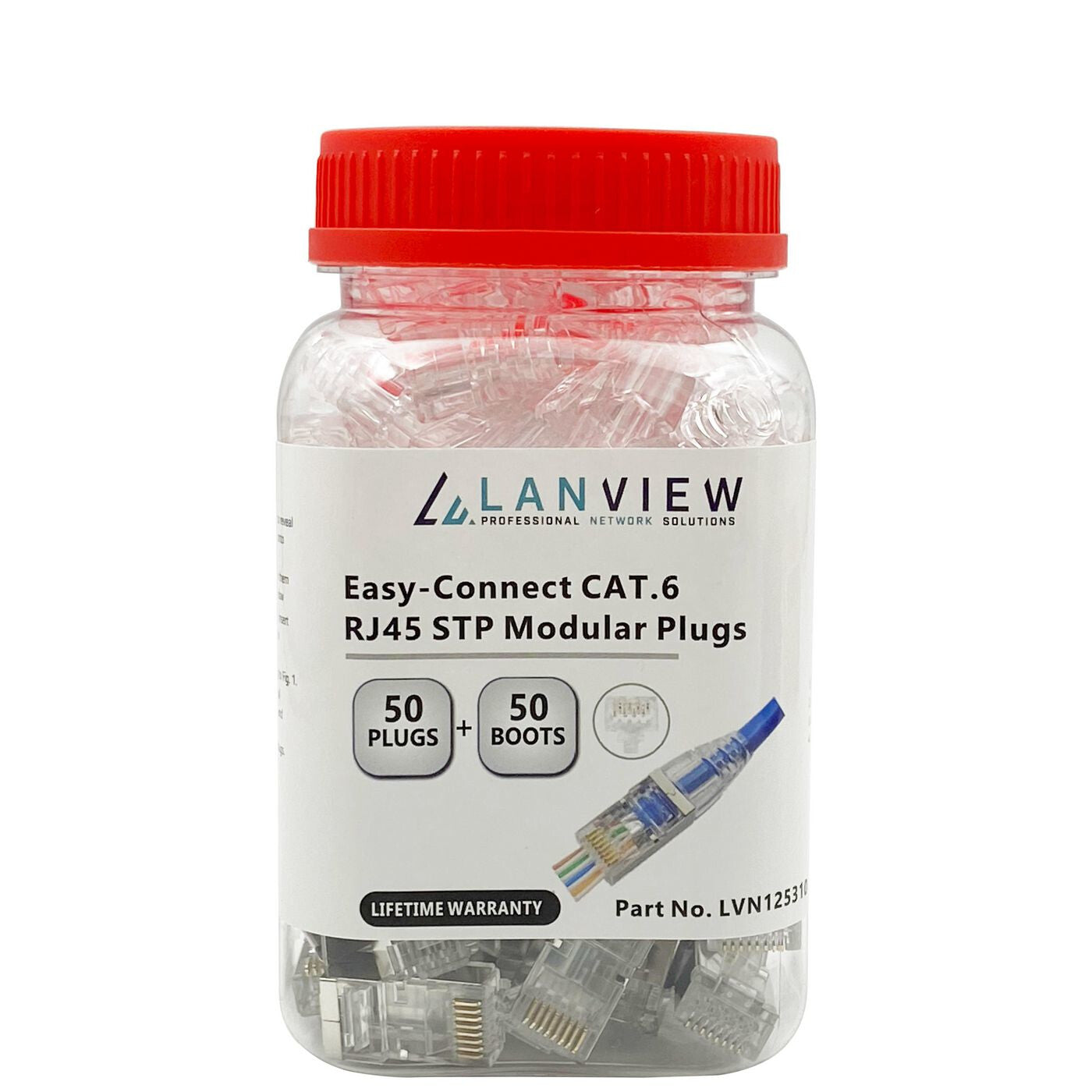 Lanview LVN125310 wire connector RJ45 Transparent