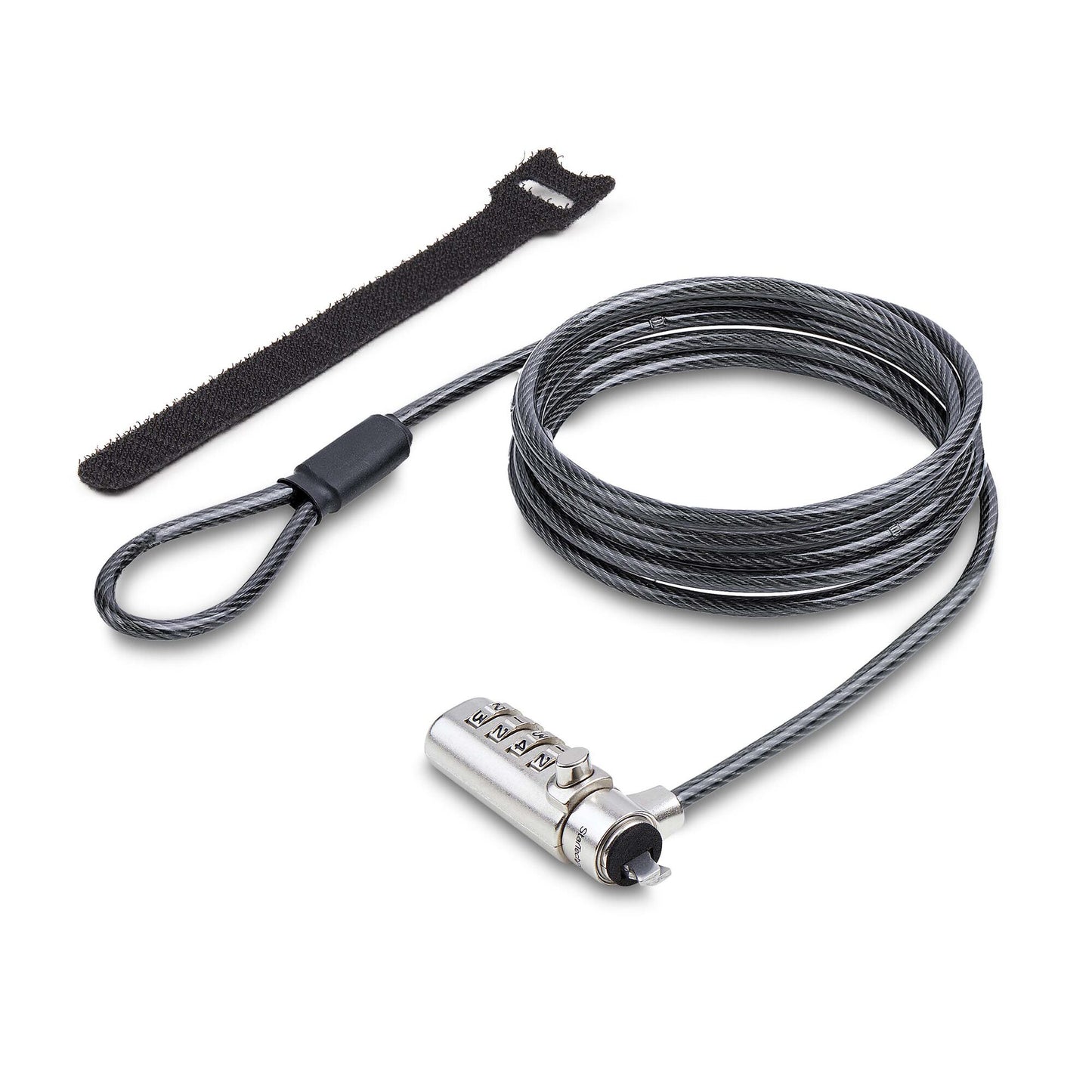 StarTech.com Slim Lock Noble Wedge® Slot Compatible, 5ft (1.5m) Locking Cable, Anti-Theft Security For Laptop/Notebook, Cut-Resistant Steel Cable, Combo Lock, TAA