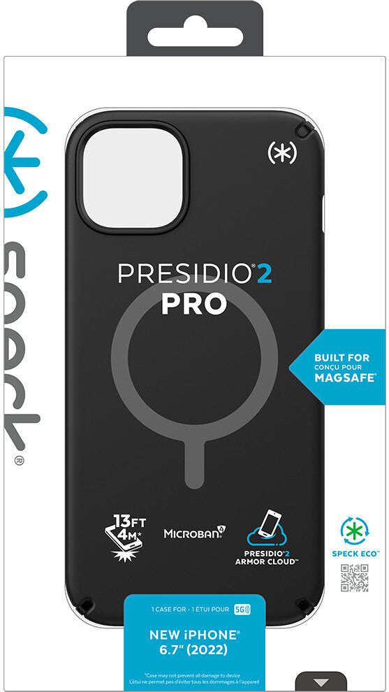 Speck Presidio2 Pro + MS Apple iPhone 14 Plus/15 Plus Black - with Microban