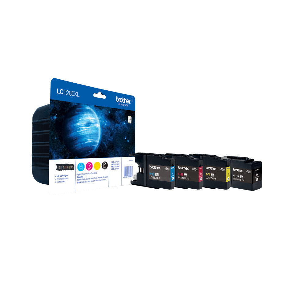 Brother High Yield Ink Cartridge Pack: Cyan / Magenta / Yellow / Black