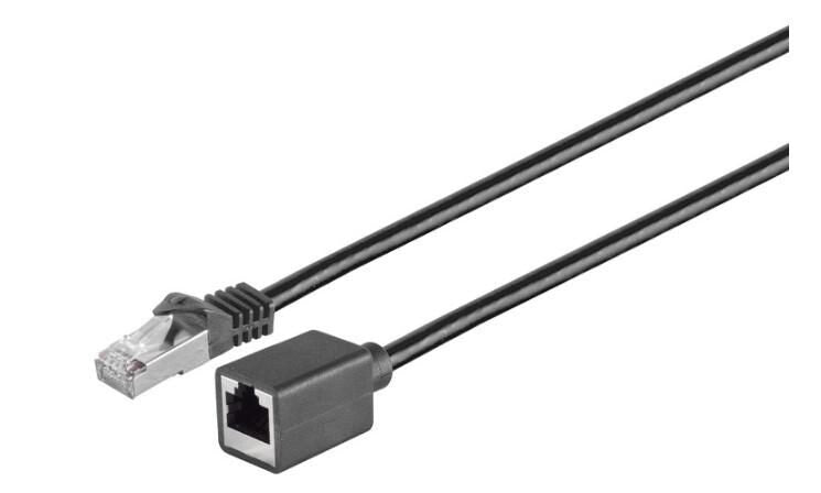 Microconnect STP601SEXT networking cable Black 1 m Cat6 F/UTP (FTP) Round