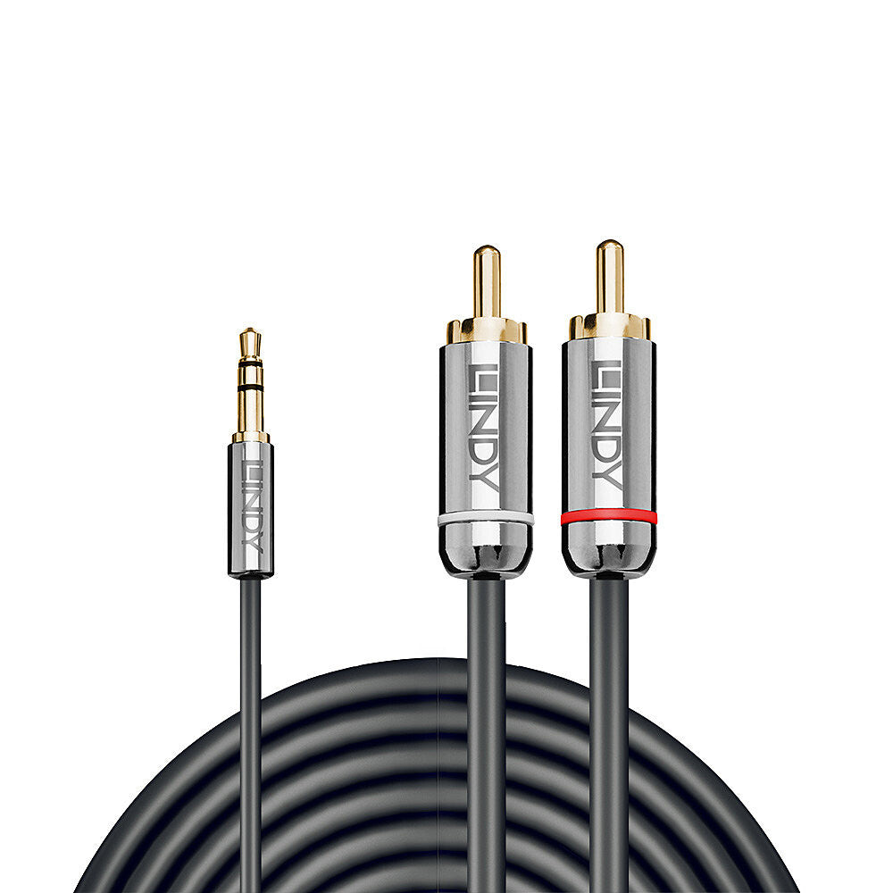 Lindy 0.5m 3.5mm to Phono Audio Cable, Cromo Line