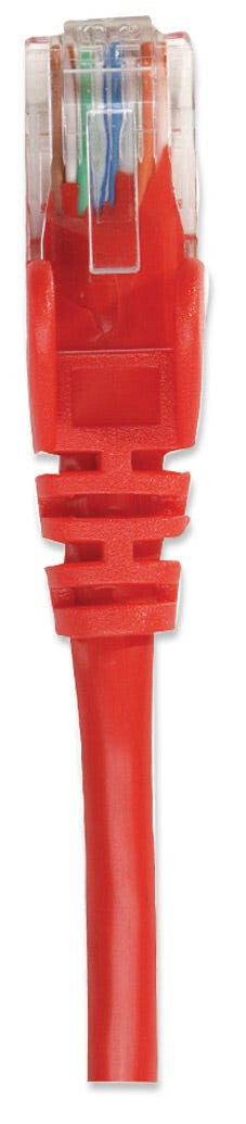 Intellinet Network Patch Cable, Cat6, 1.5m, Red, CCA, U/UTP, PVC, RJ45, Gold Plated Contacts, Snagless, Booted, Lifetime Warranty