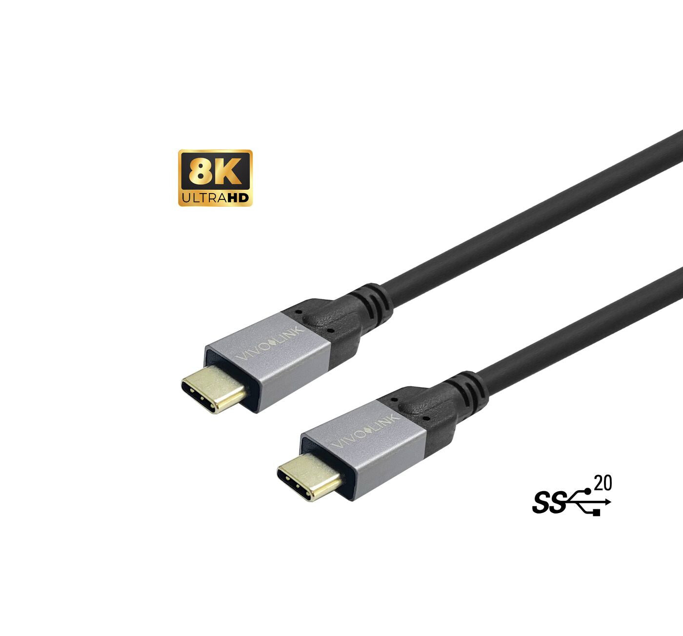 Vivolink PROUSBCMM0.5 USB cable USB 3.2 Gen 2x2 0.5 m USB C 100 W Black