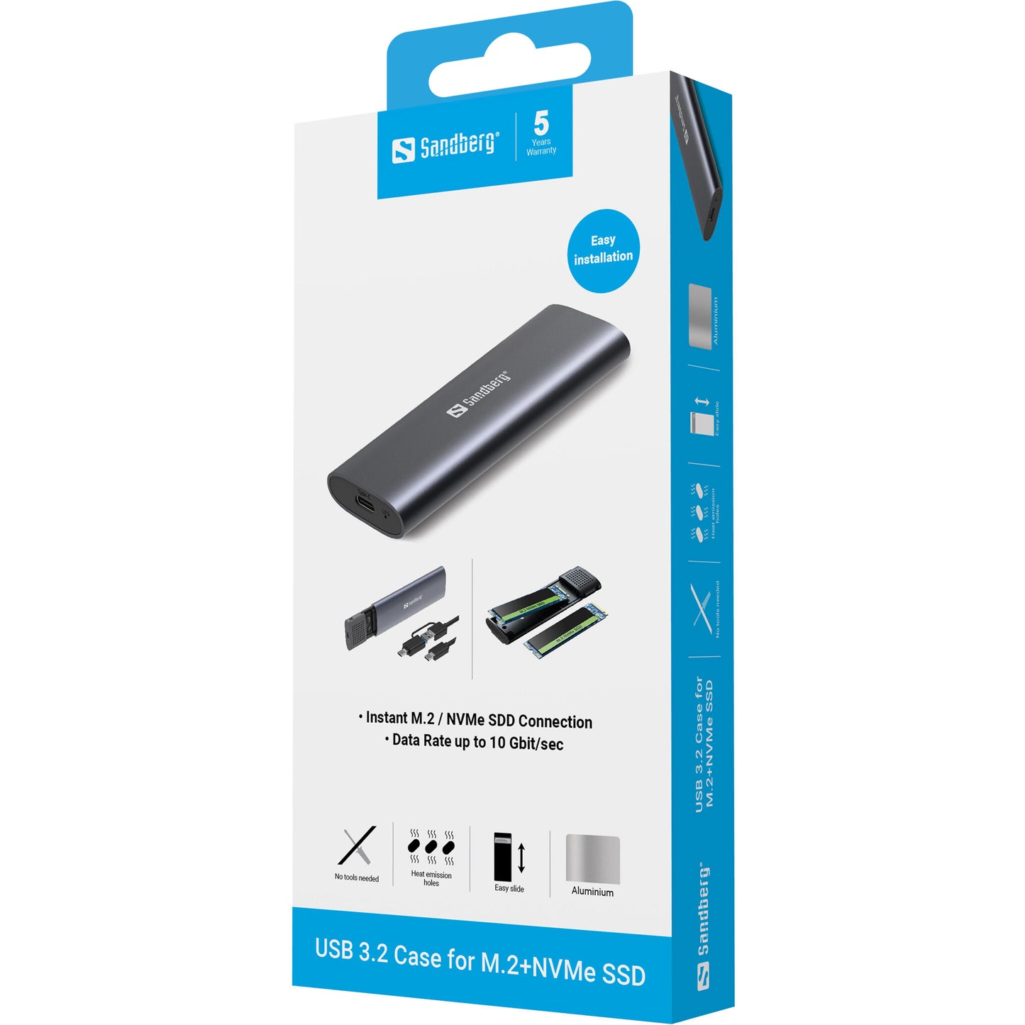 Sandberg USB 3.2 Case for M.2+NVMe SSD
