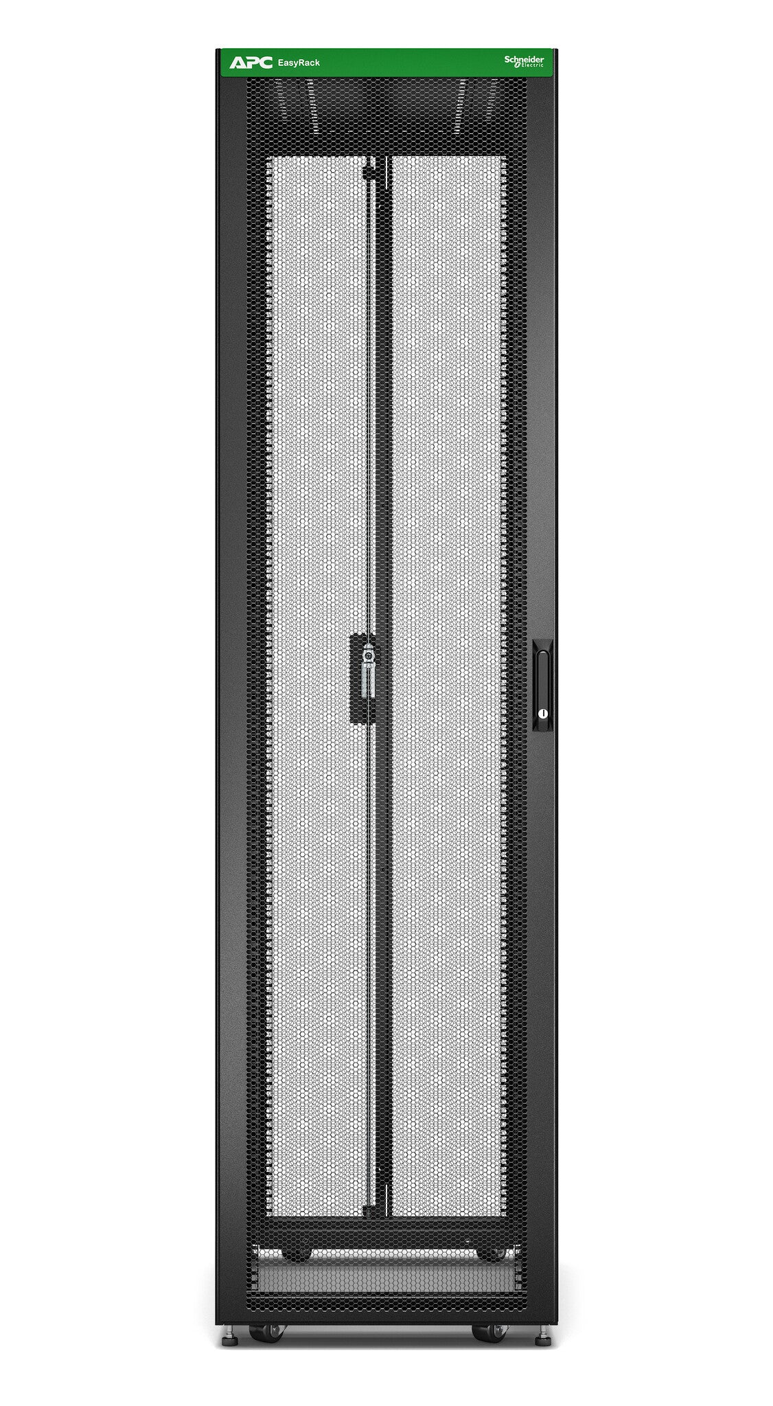 APC Easy Rack, 48U, Black, With Roof, Castors, Feet, 4 Brackets, and Bottom, No Side Panels, 2258H x 600W x 1000D mm