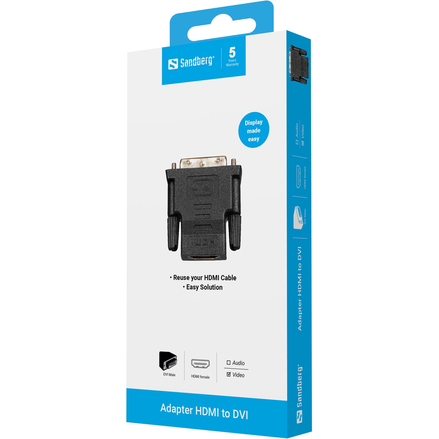 Sandberg Adapter DVI-M - HDMI-F