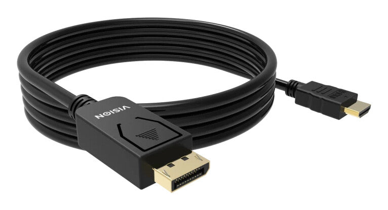 Vision TC 2MDPHDMI8K/BL video cable adapter 2 m DisplayPort HDMI Black