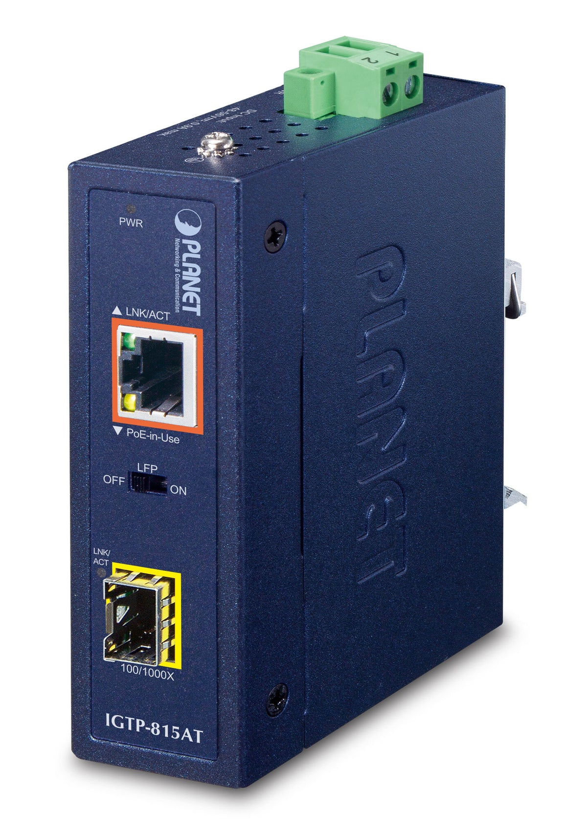 PLANET IGTP-815AT media converter, 1000 Mbit/s, blue