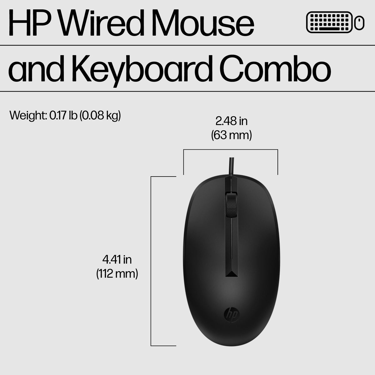 HP 225 Wired Mouse and Keyboard Combo