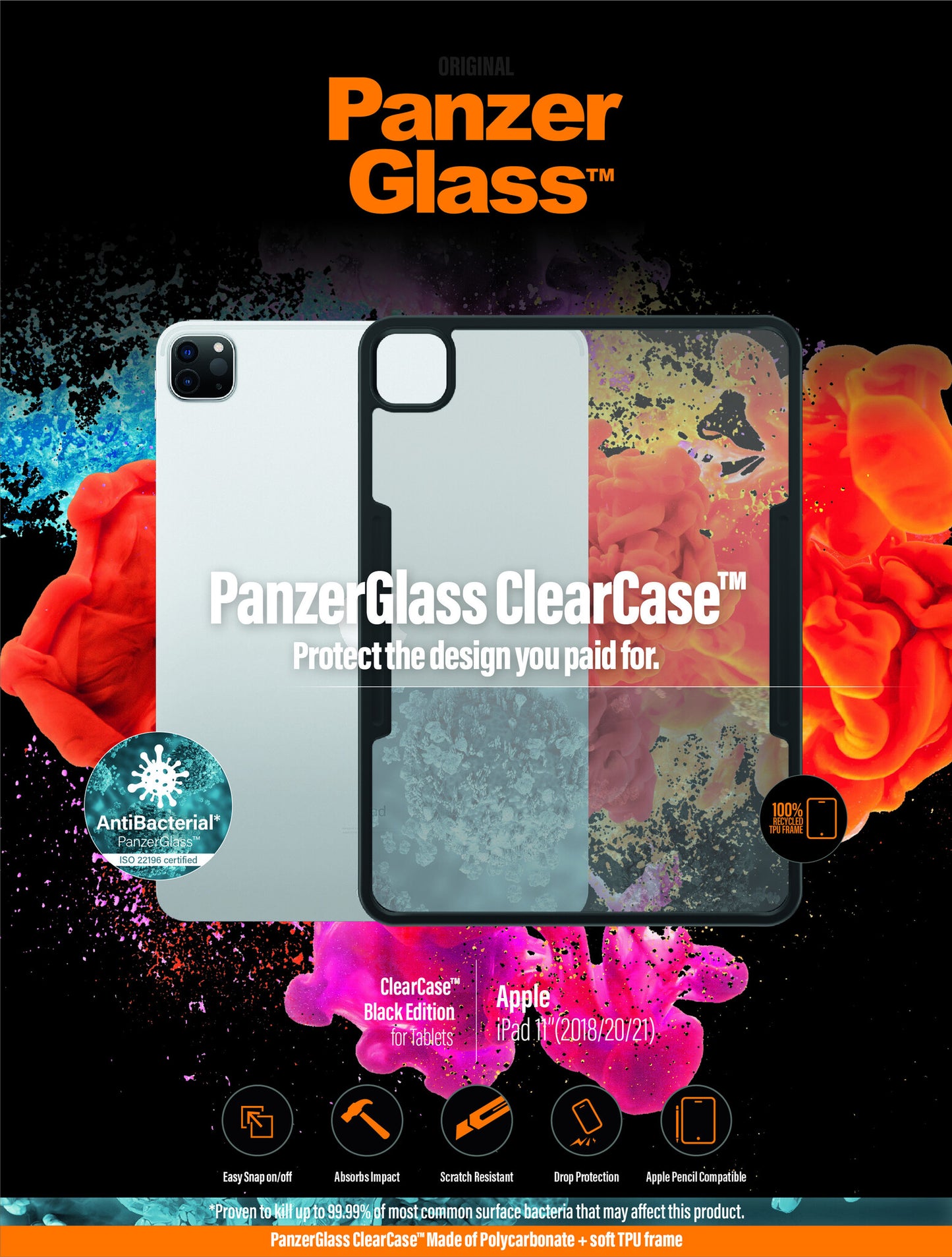 PanzerGlass ® ClearCase™ iPad Pro 11″ (2018, 2020-2022, 2024)