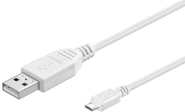 Microconnect USBABMICRO0,60W USB cable USB 2.0 0.6 m USB A Micro-USB B White