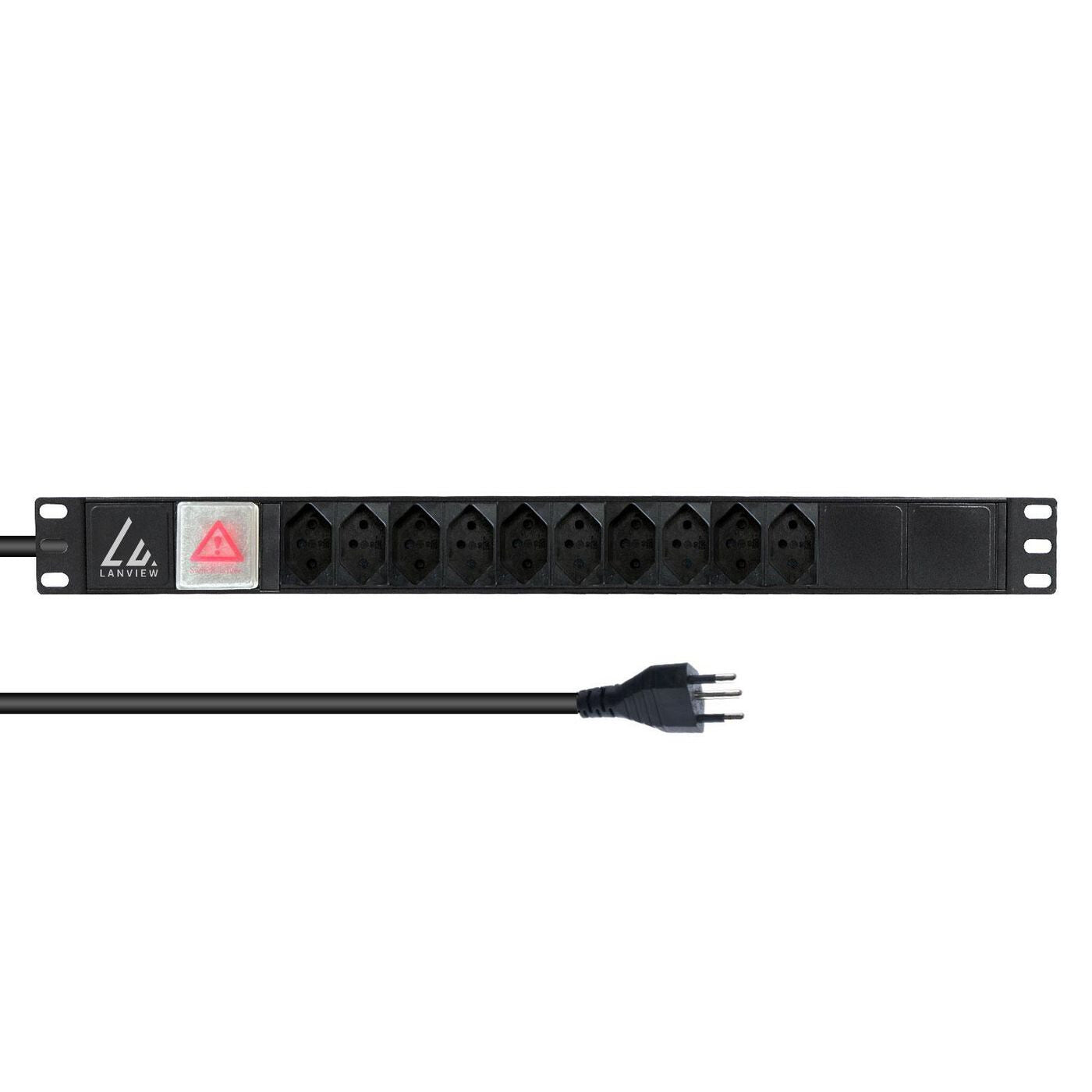 Lanview LVR-2MCH-SW-CH10 power distribution unit (PDU) 1U Black