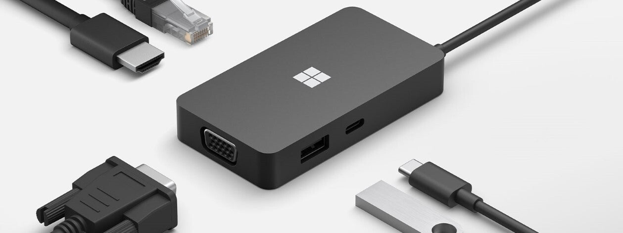 Microsoft 1E4-00004 laptop dock/port replicator Black