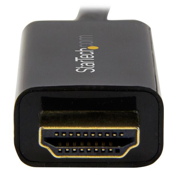 StarTech.com 3.3ft (1m) DisplayPort to HDMI Cable - 4K 30Hz - DisplayPort to HDMI Adapter Cable - DP 1.2 to HDMI Monitor Cable Converter - Latching DP Connector - Passive DP to HDMI Cord
