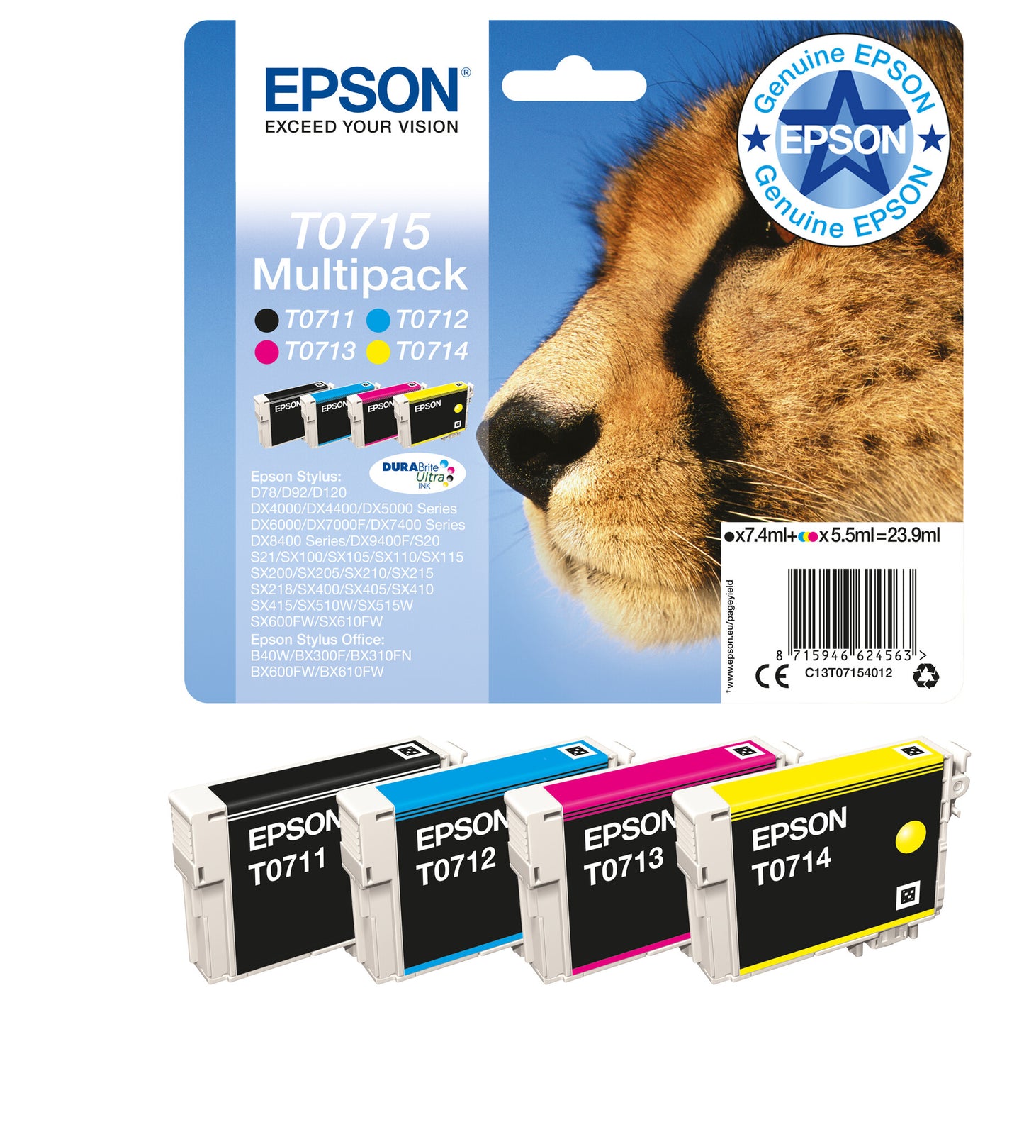 Epson Multipack 4-colours T0715 DURABrite Ultra Ink