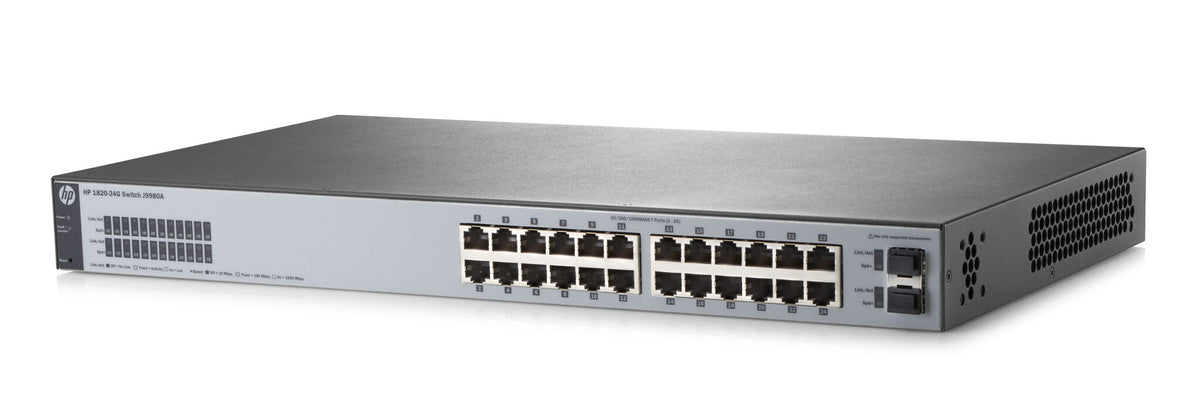 HPE OfficeConnect 1820 24G Managed L2 Gigabit Ethernet (10/100/1000) 1U Grey