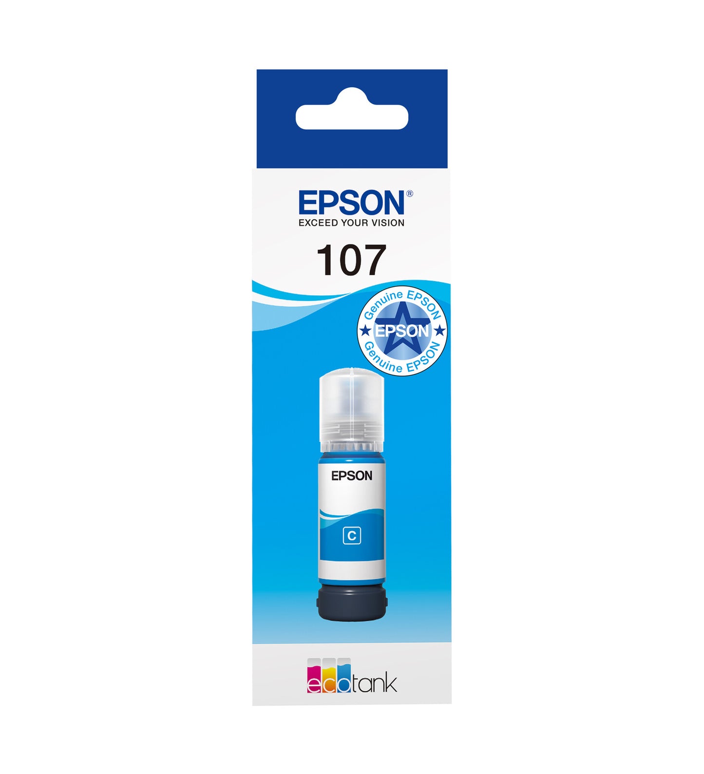 Epson 107 EcoTank Cyan ink bottle