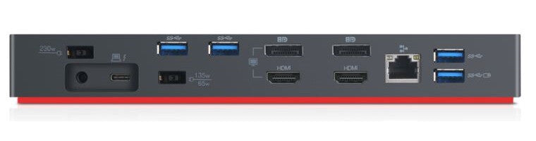 Lenovo Thunderbolt 3 Dock Gen2 Wired Black, Red