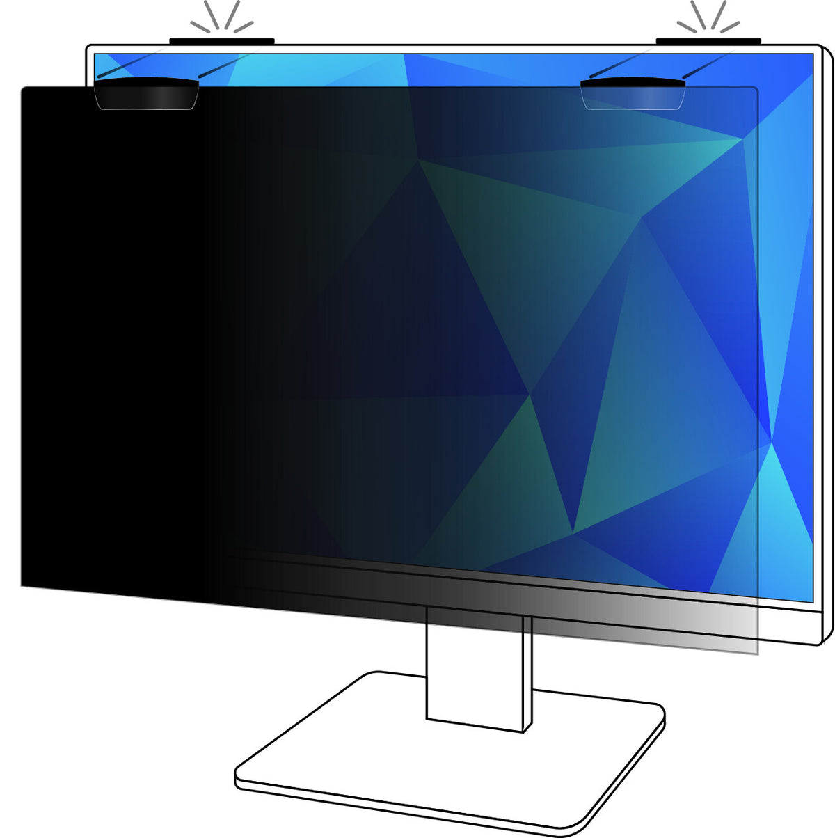 3M Privacy Filter for 24in Full Screen Monitor with COMPLY™ Magnetic Attach, 16:10, PF240W1EM