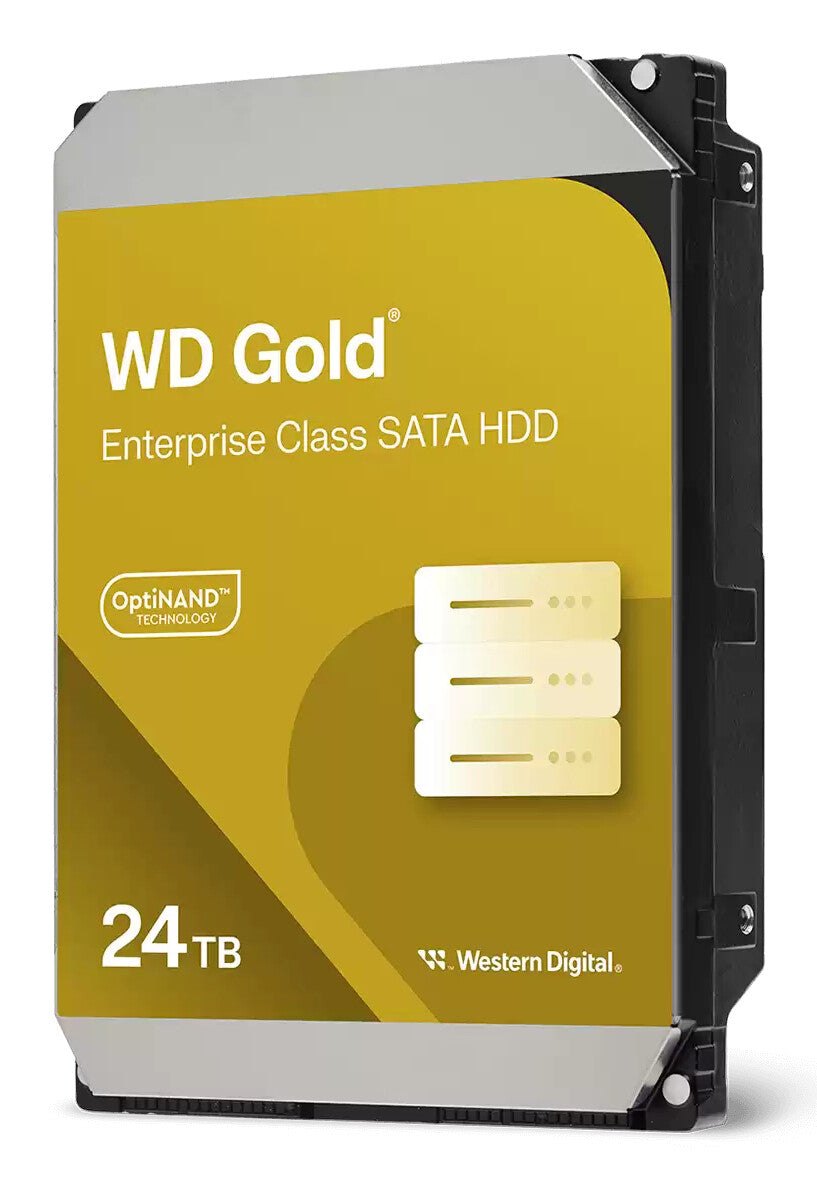 Western Digital Gold WD242KRYZ internal hard drive, 24TB, 7200 RPM, 3.5-inch, Serial ATA III