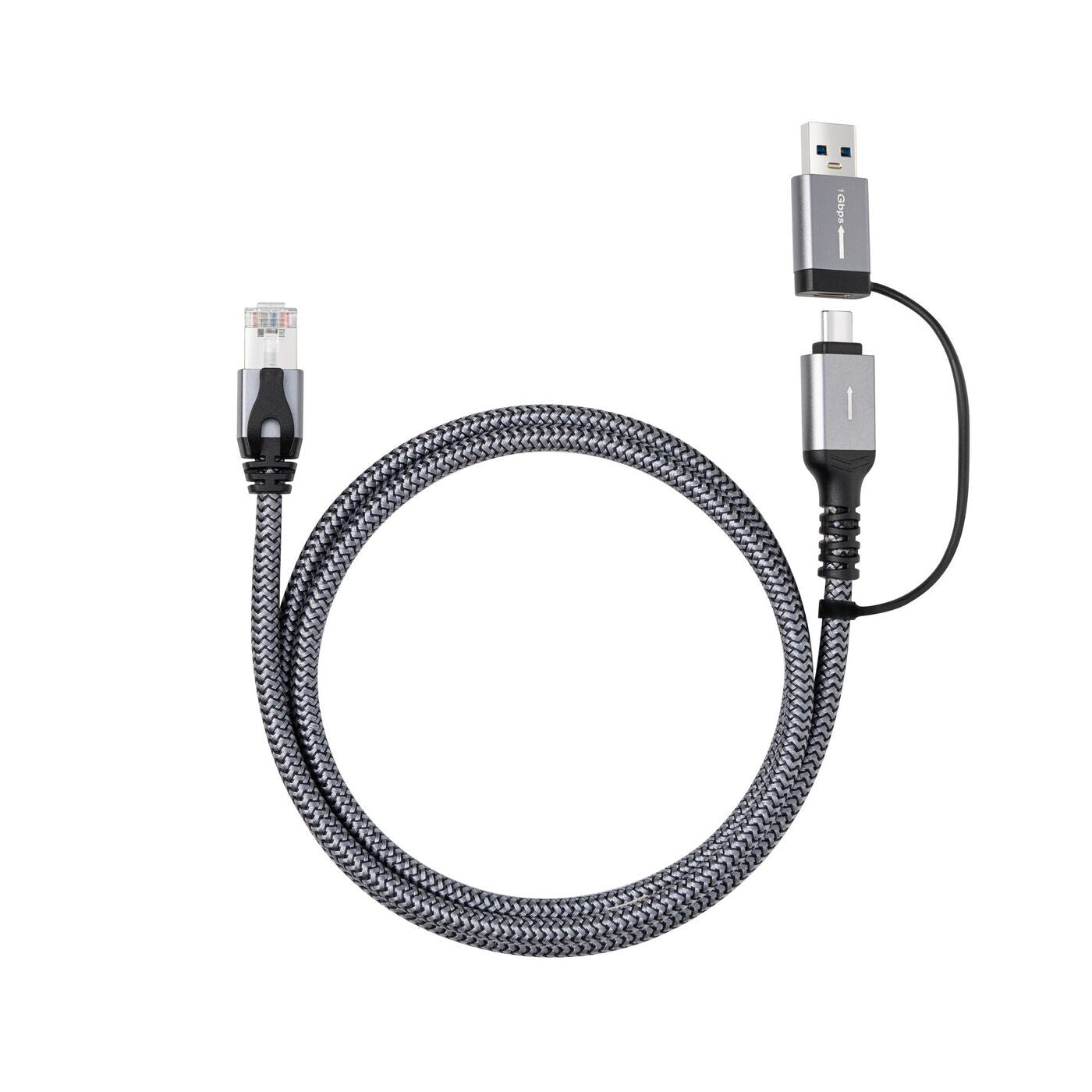 Microconnect CAT6 RJ45 FTP to USB A-C adapter cable, 2 meter network adapter