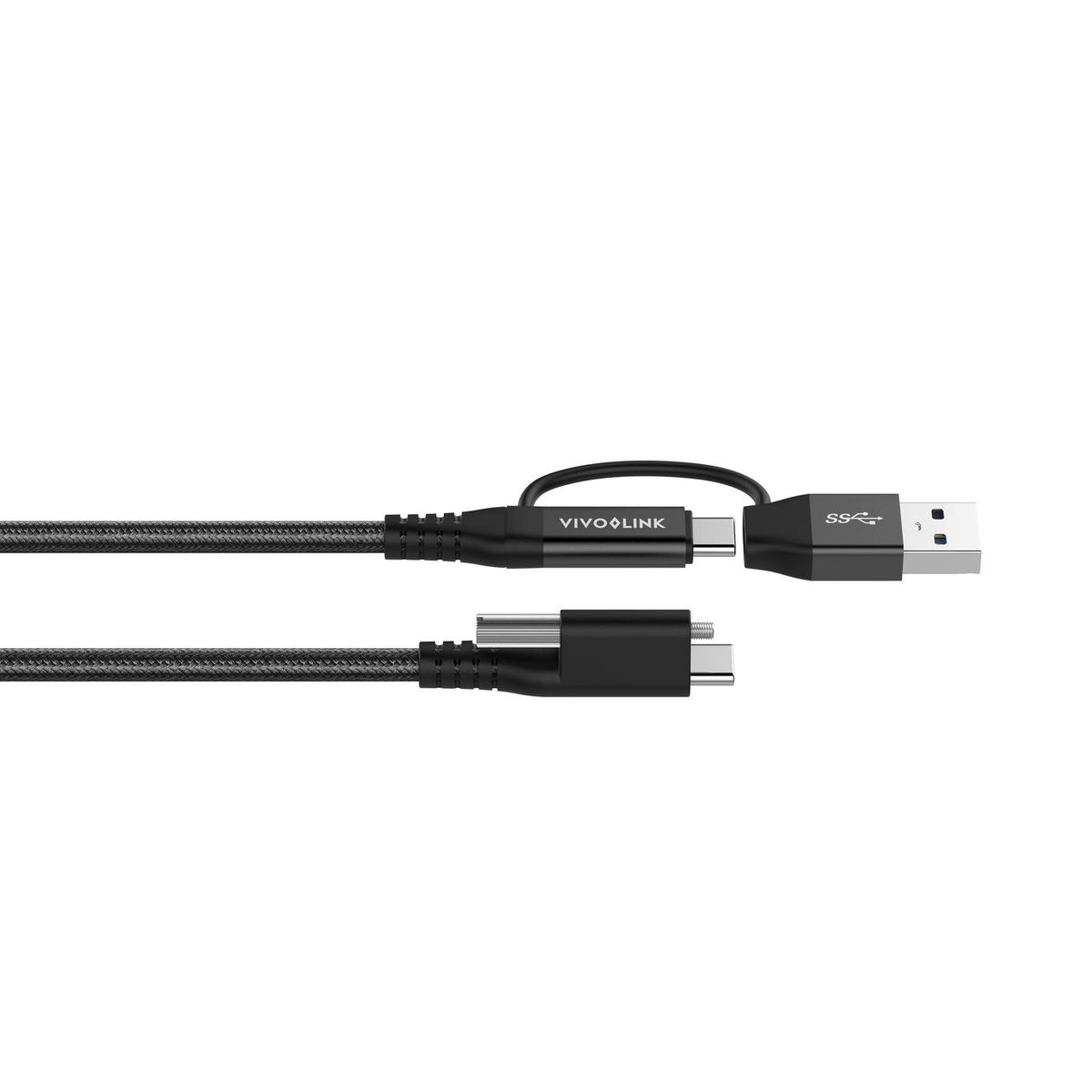 Vivolink PROUSBCMM1.5ADP USB cable USB 3.2 Gen 2 (3.1 Gen 2) 1.5 m USB C USB A/USB C Black