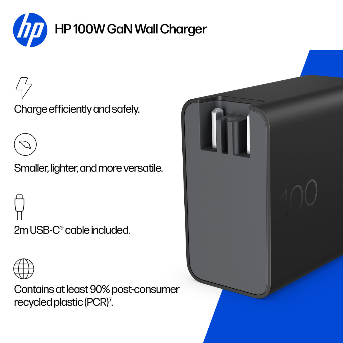 HP 100W GaN Wall Charger