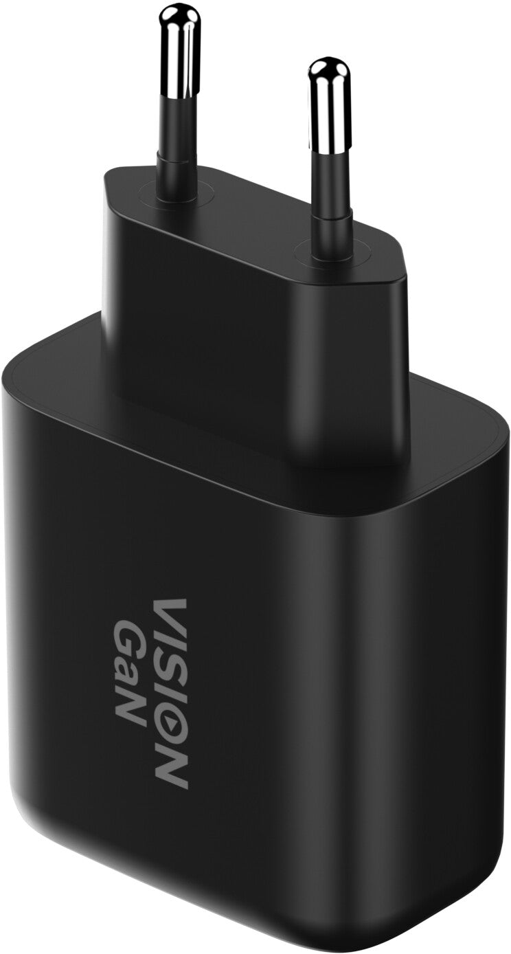 Vision TC-PUSBCEU/65 mobile device charger Universal Black AC Fast charging Indoor