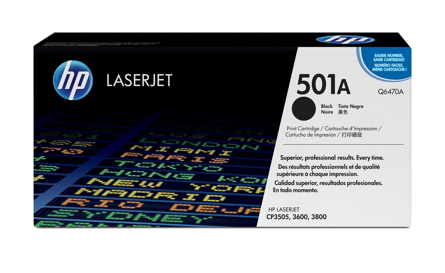 HP 501A Black Original LaserJet Toner Cartridge