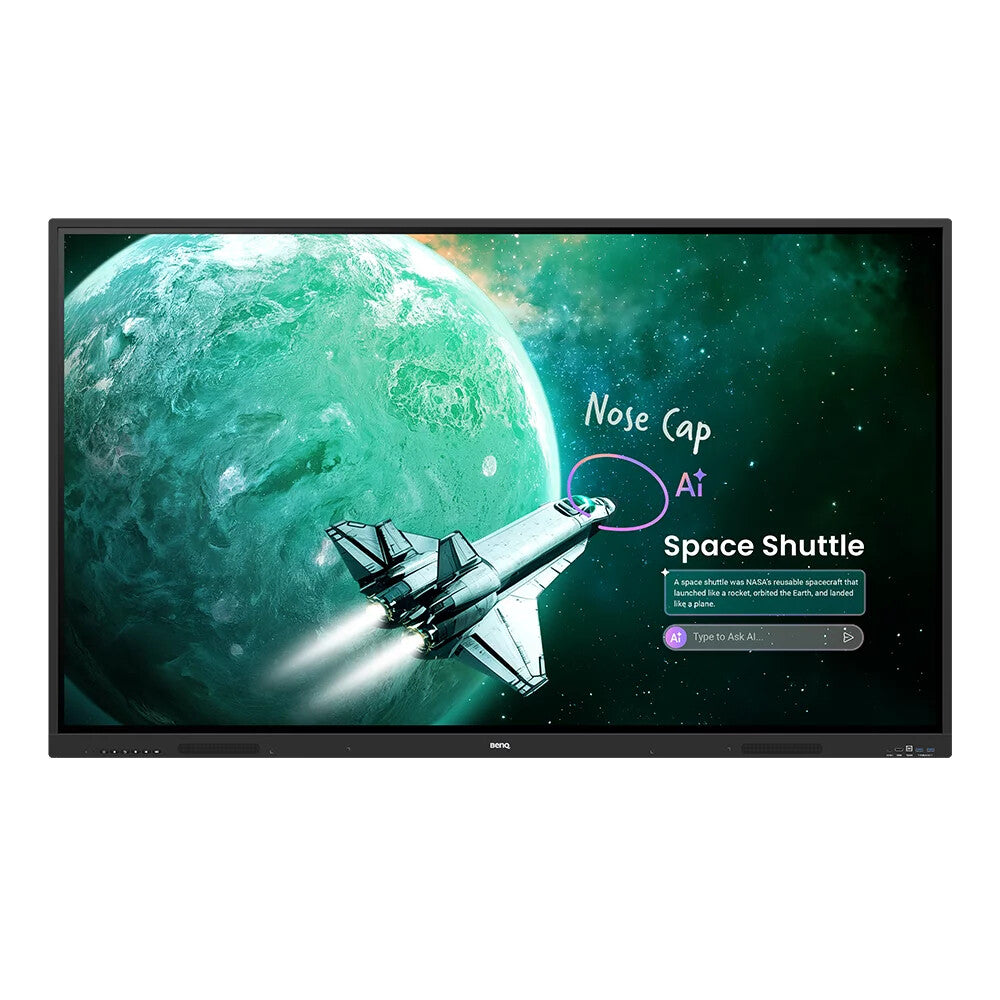 BenQ RE7505A interactive whiteboard 190.5 cm (75") 3840 x 2160 pixels Touchscreen Black USB