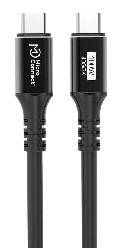 Microconnect USB4CC2 USB cable USB4 Gen 3x2 2 m USB C 100 W Black