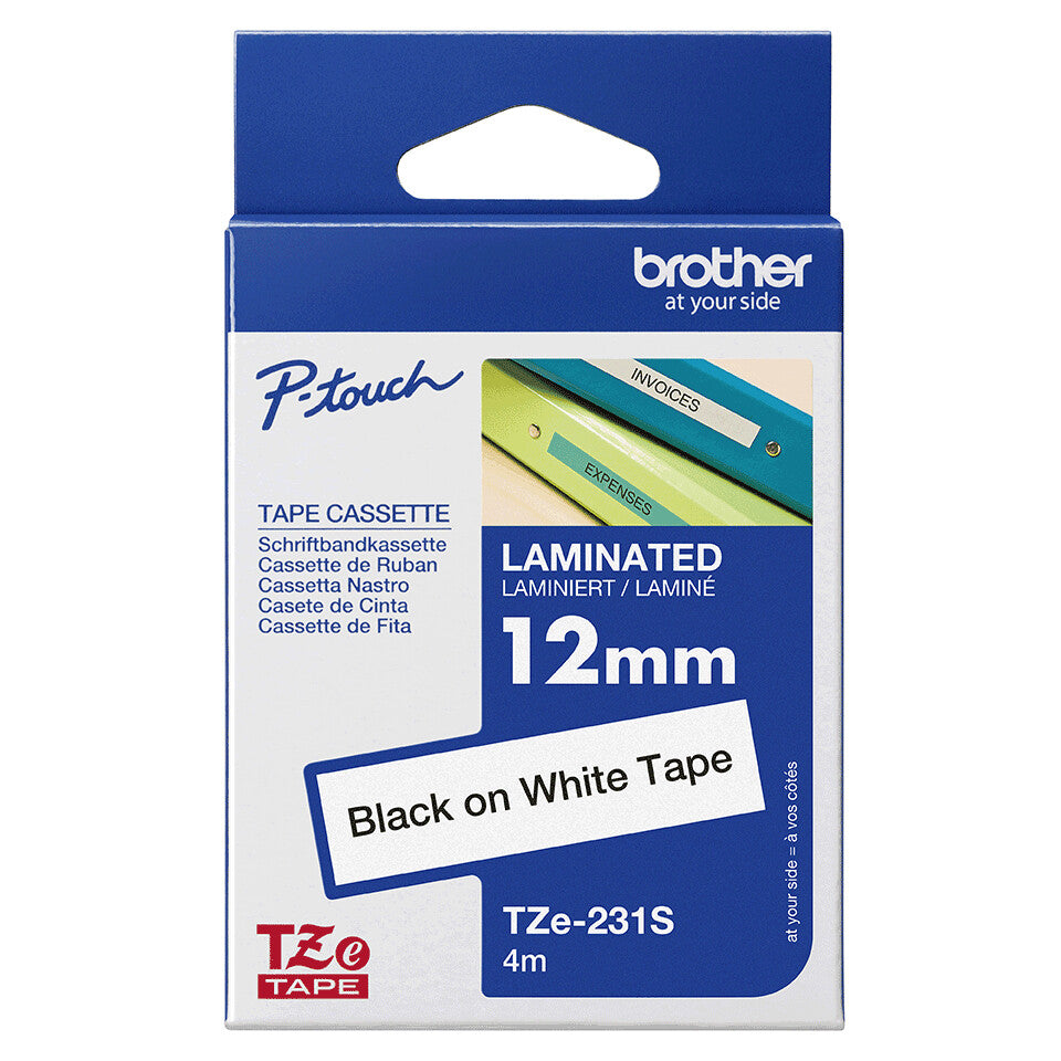 Brother TZE231S label-making tape Black on white TZe