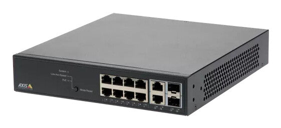 Axis 01191-002 network switch, Managed, 8-port, Power over Ethernet (PoE), black