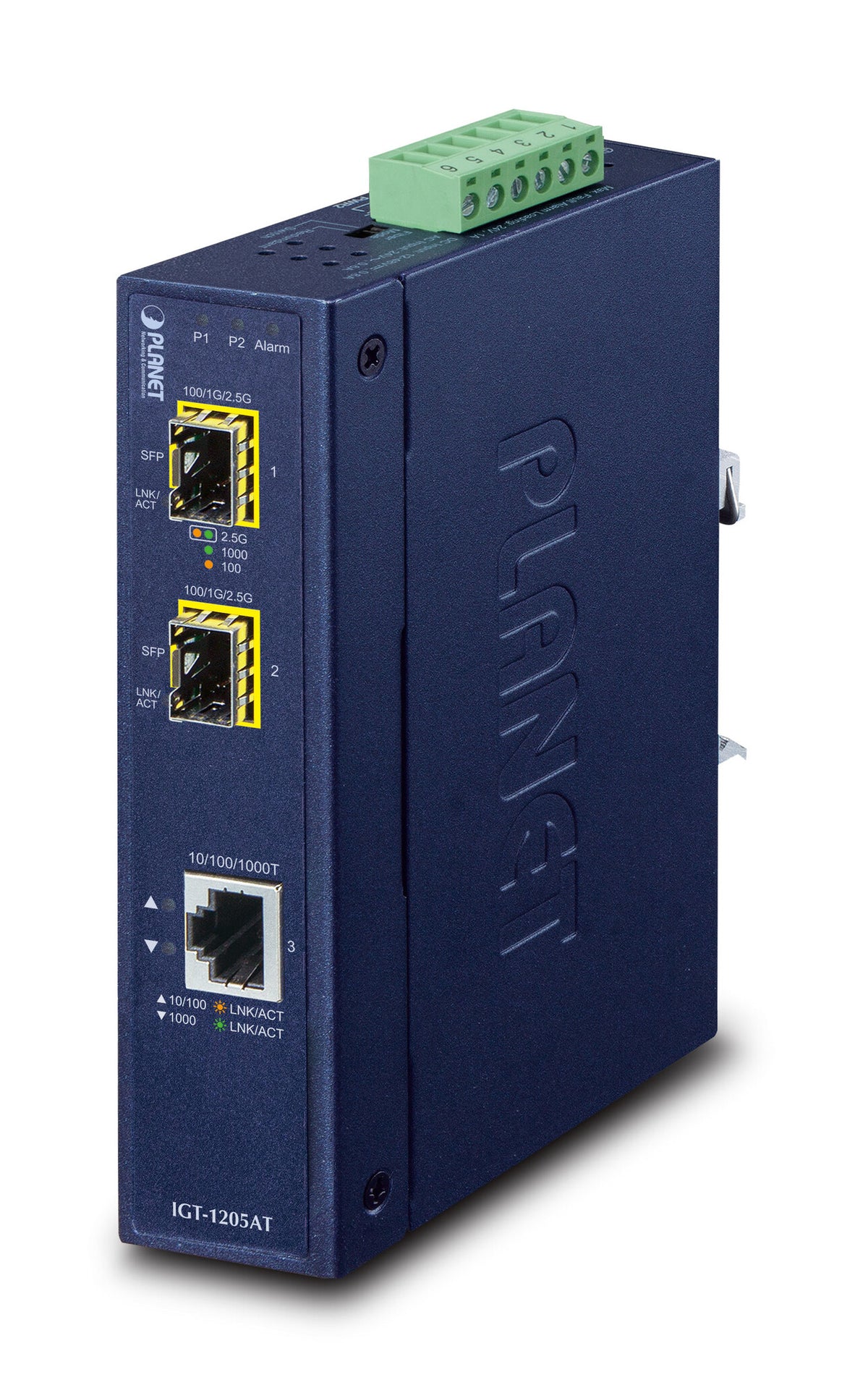 PLANET IGT-1205AT media converter, 1000 Mbit/s, blue