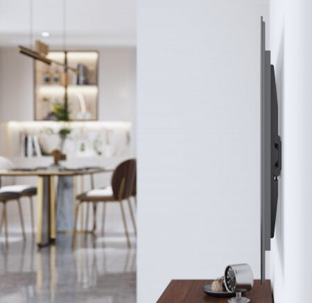 Manhattan Wall Mount for TV & Monitors (Fixed Low Profile), For screens 32" to 55", VESA compatibility: all between 75x75mm to 400x400mm - check the dimensions of the four mounting holes on back of screen to ensure it fits, Max 45kg, Black, Bracket