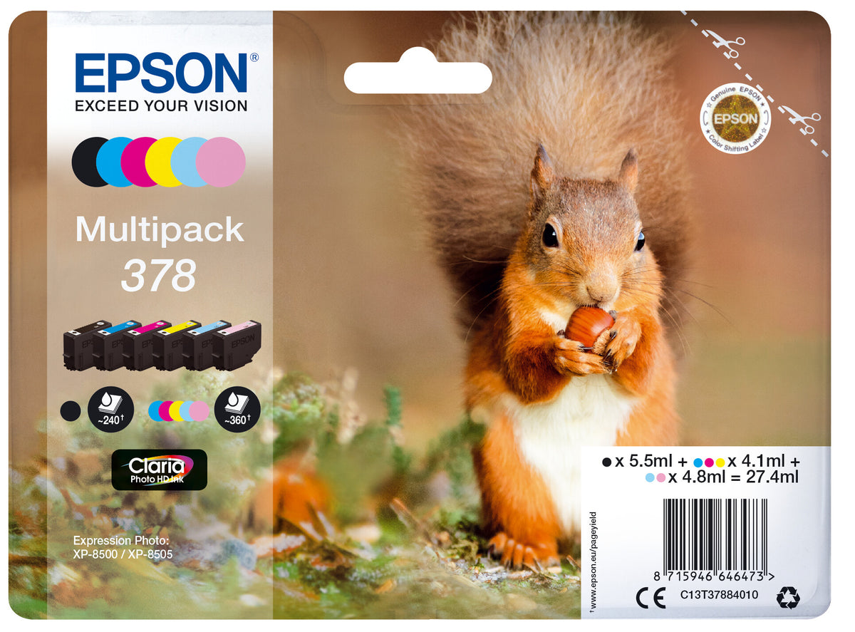 Epson Squirrel 378 Claria Photo HD Multipack 6-colours Ink
