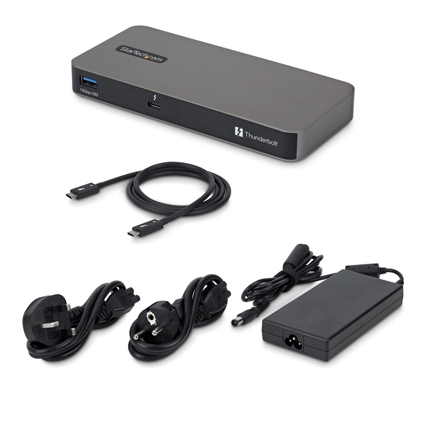 StarTech.com 4-Port Thunderbolt 5 Hub with Thunderbolt Share KVM, 80/120Gbps, 8K Multi-Display, 140W PD, USB-A 10Gbps, TB4 & USB4, MacBook M4 Pro M4 Max M5
