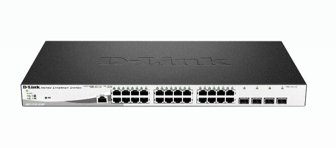 D-Link 28-Port Gigabit PoE+ network switch, Managed, 24-port