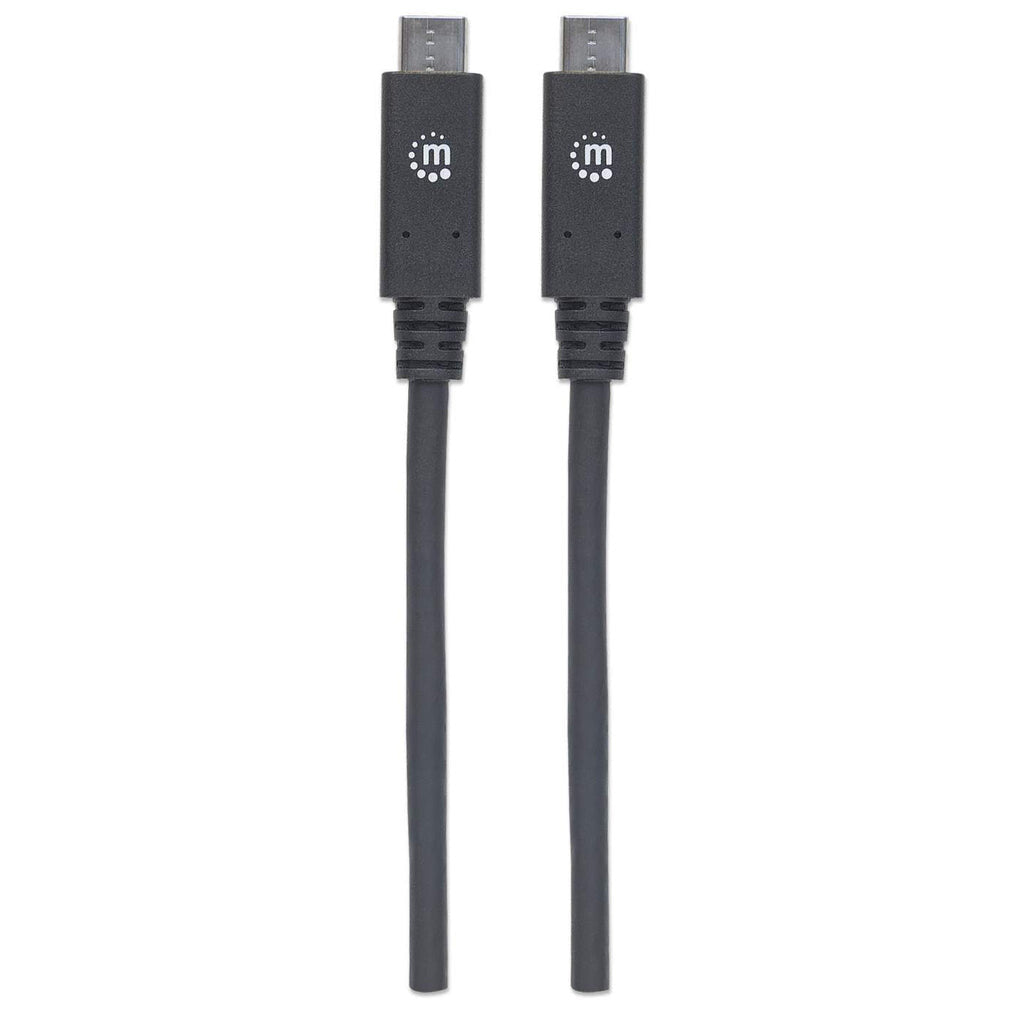 Manhattan USB-C to USB-C Cable, 1m, USB 3.2 Gen 2 (formerly USB 3.1 Gen 2), 10 Gbps, 5A/100W Super Fast Charging, SuperSpeed+ USB, Lifetime Warranty, Equivalent to USB31C5C1M